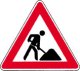Verkehrsschild: Bauarbeiten