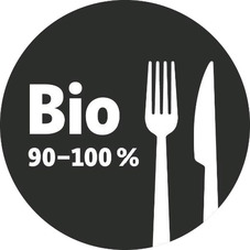 AHV-Kennzeichen in Schwarz-Weiß, bei einem Bio-Anteil von 90 bis 100 %