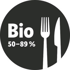 AHV-Kennzeichen in Schwarz-Weiß, bei einem Bio-Anteil von 50 bis 89 %