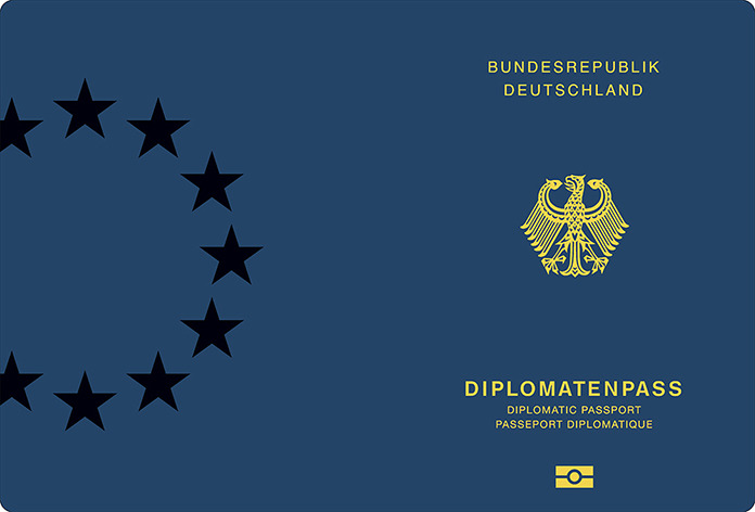 Abbildung des Einbands des Diplomatenpasses