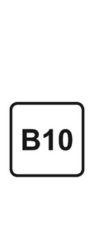 Zeichen für die Kraftstoffsorte Diesel B10 als Teil b für die Auszeichnung des Zapfventils.